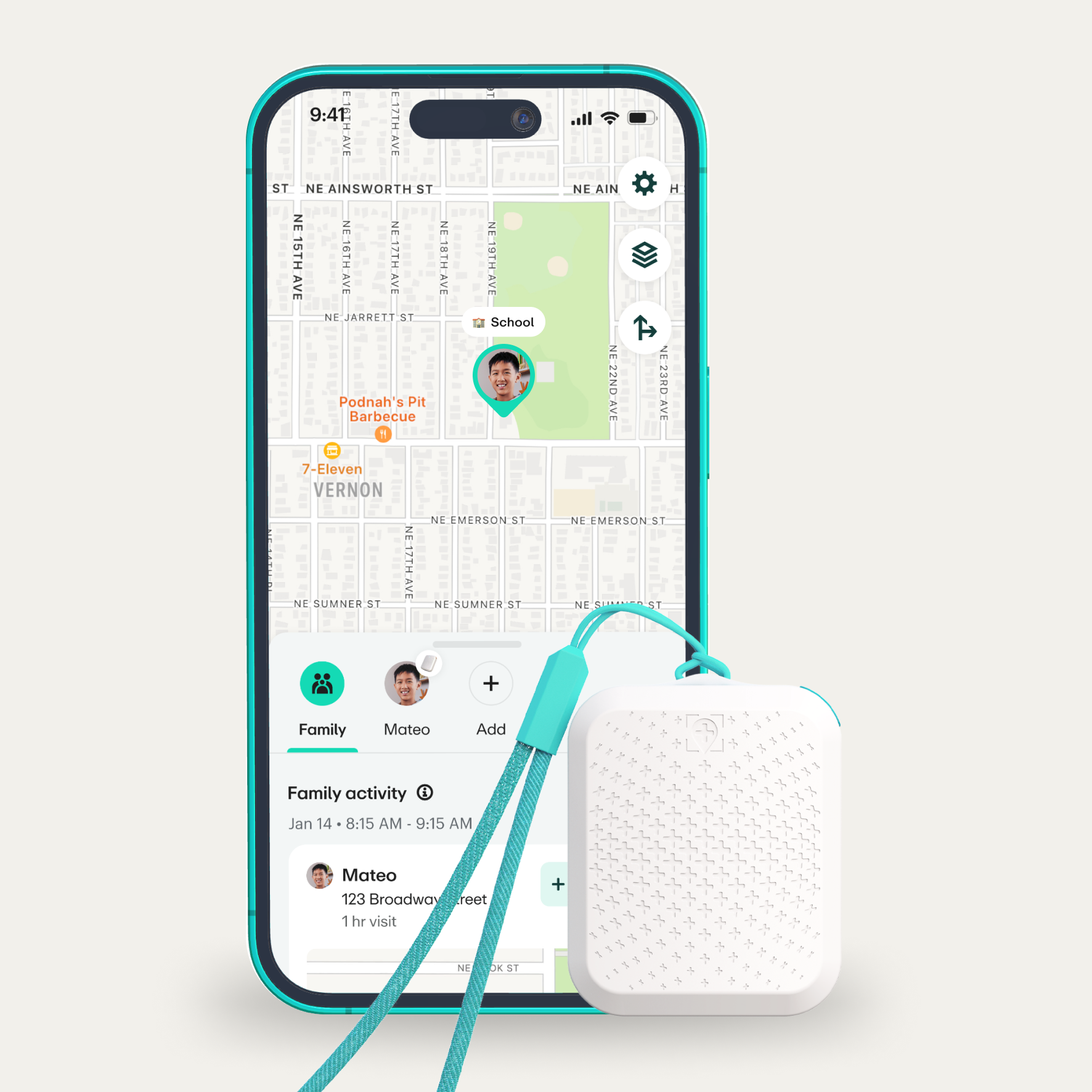 Greenlight Safe Kids - GPS tracker