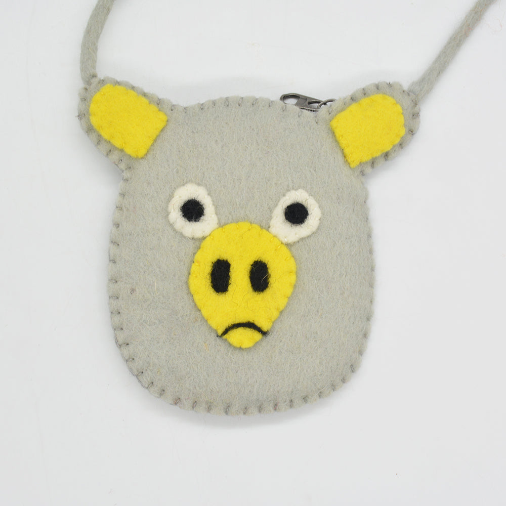 Piggy Pal Felt Crossbody Pouch for Safe Kids Devices