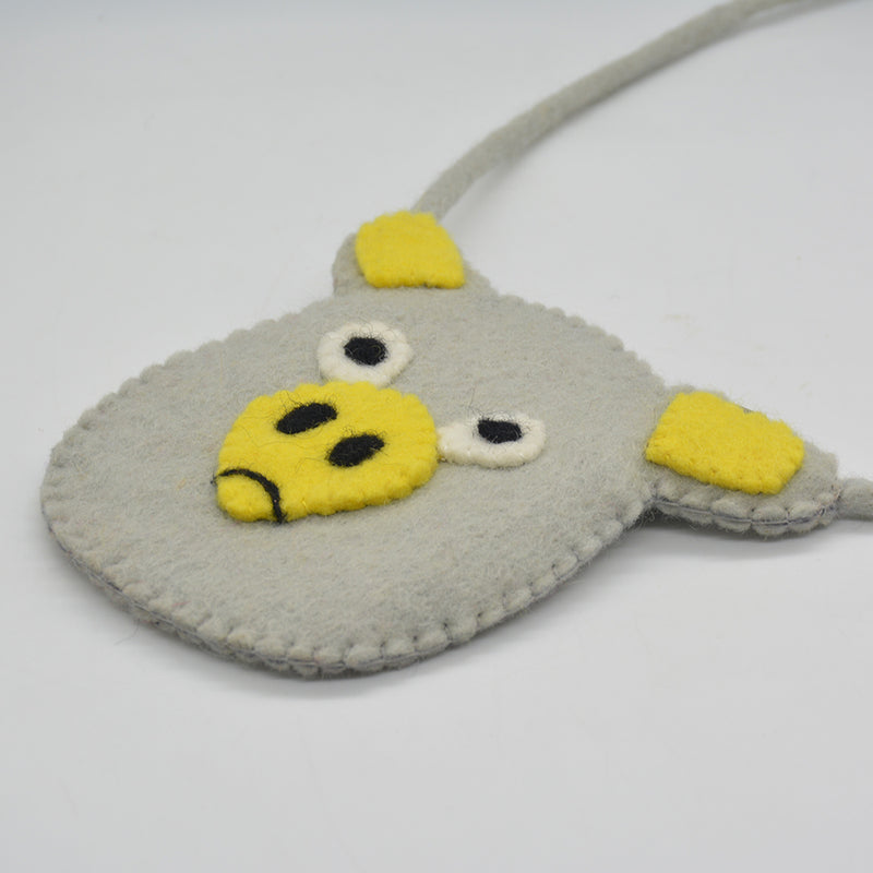 Piggy Pal Felt Crossbody Pouch for Safe Kids Devices