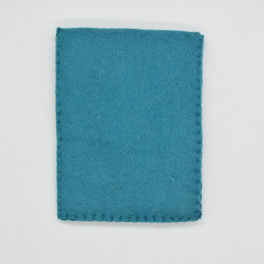 Teal Bloom Felt Pouch for Safe Kids Devices