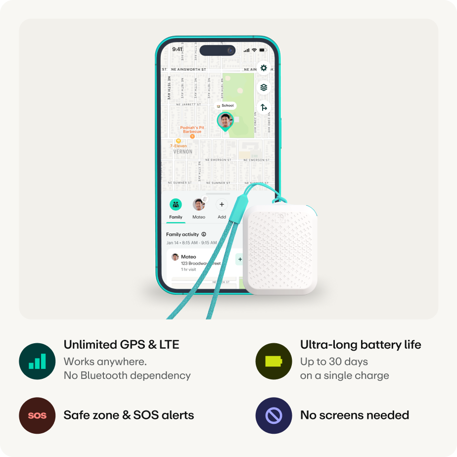 GPS Tracker for Kids with SOS Alert | Greenlight Safe Kids